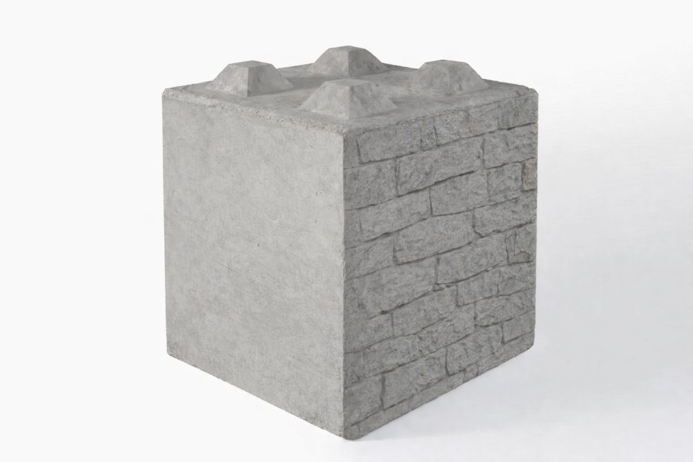 Demi bloc finition parement