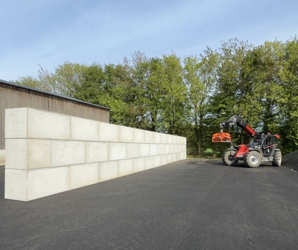 Mur en blocs béton empilables